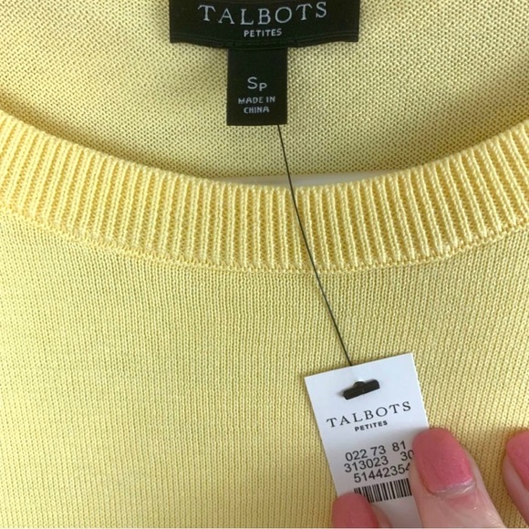 Women’s Sz PS Yellow Talbots Sweater NWT - Picture 4 of 4
